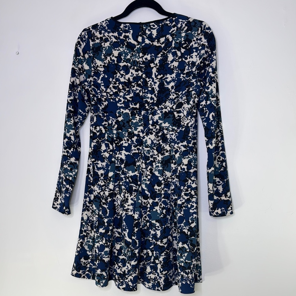 Simply Vera Vera Wang Blue Long Sleeve Sheath Dress - Picture 5 of 8
